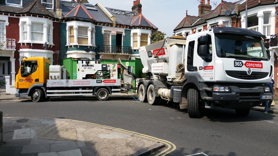 Concrete delivered on site with pump hire Concrete delivered on site with pump hire