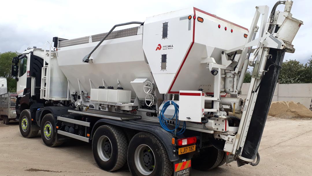 Cement Hopper from the Volumetric Ready Mix Concrete Truck by Premier