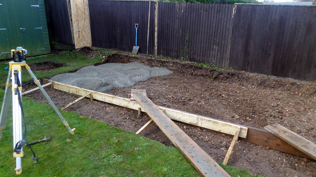 How to create formwork for a concrete shed base